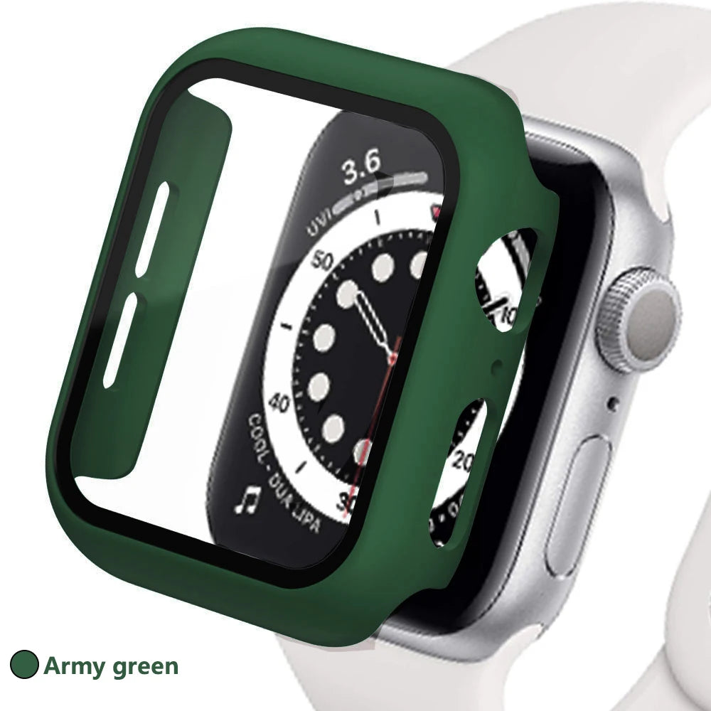 Tempered Glass+Cover for Apple Watch Case Ultra Accessories SE 3 4 5 6 7 8 Iwatch Screen Protector Case 49mm 45mm 41mm 44mm 40mm