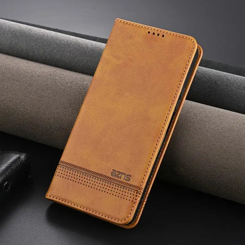 Leather Case For Samsung S26 S25 S24 S23 S22 S21 S20 Ultra Fe S8 S9 S10 Plus S25 Edge Case Luxury Magnetic Flip Phone Cover