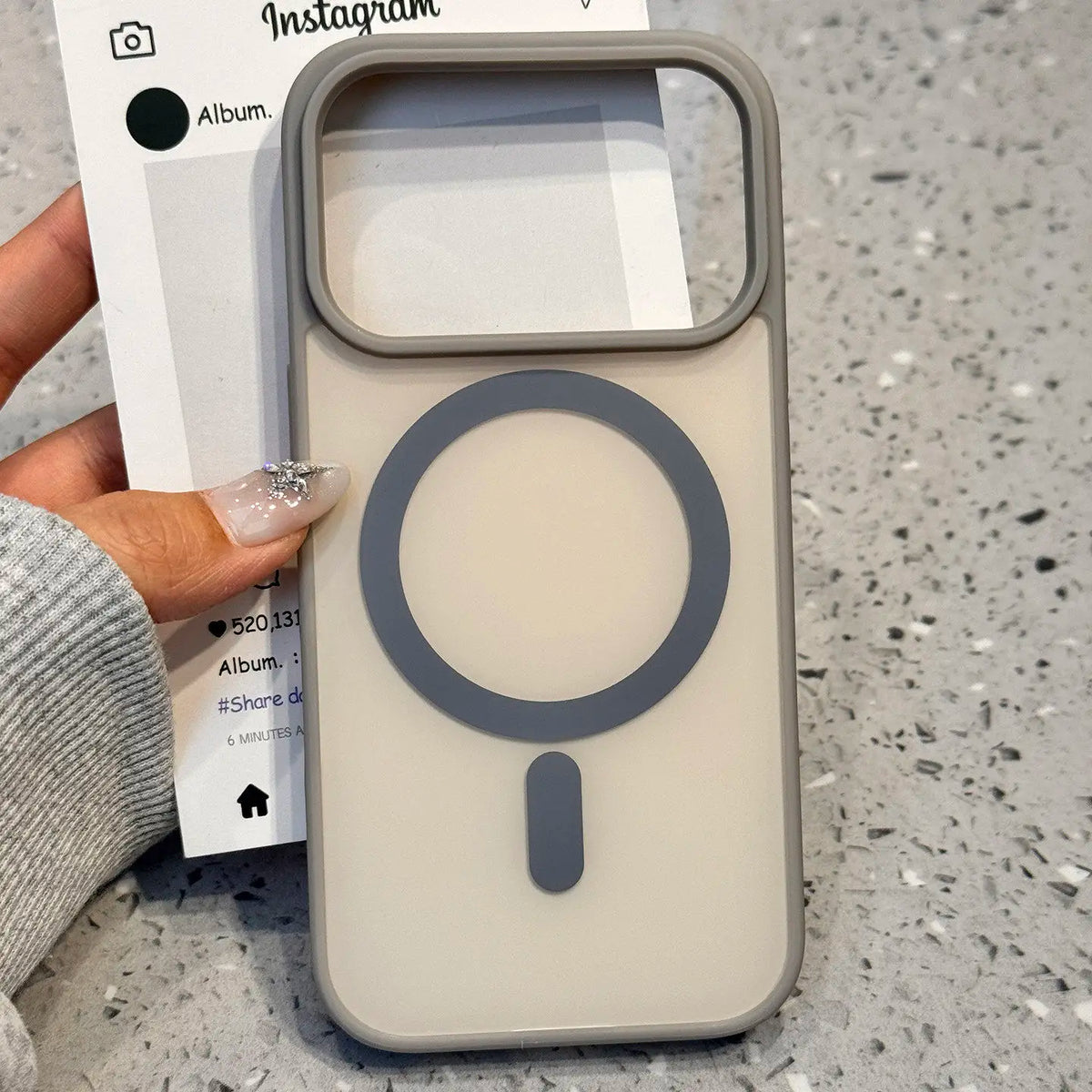 Luxury Matte Soft Bumper Hybrid Case for iPhone 17 16 14 15 13Pro Max For Magsafe Magnetic Armor Skin Cover