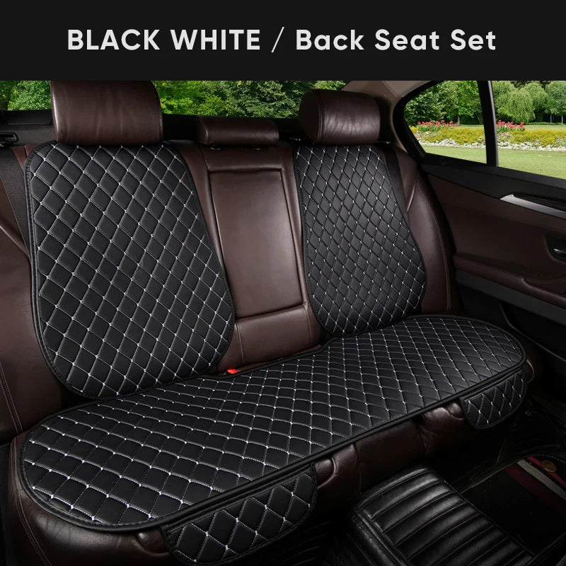 Karcle PU Leather Car Seat Covers Full Set Anti Slip Car Seat Cushion Rear Seat Protector Universal Waterproof Car Seat Pad