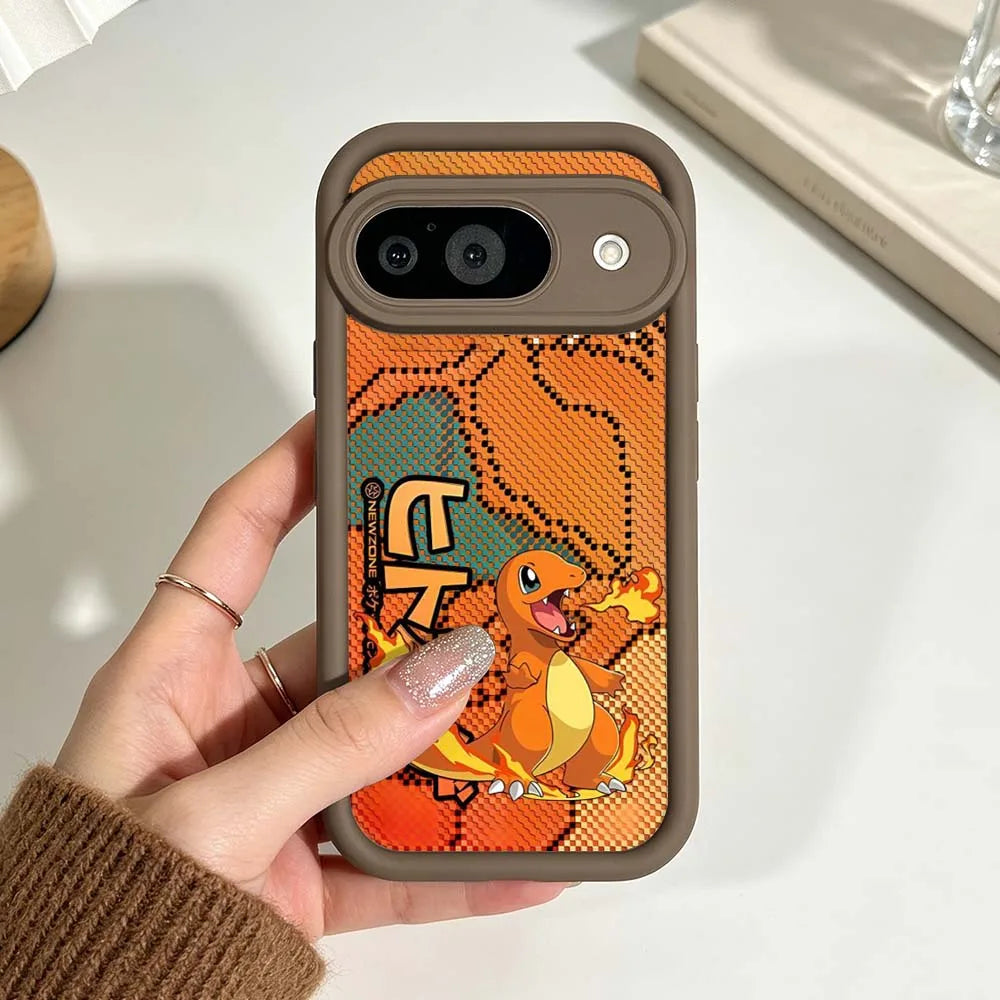 P-Pokemons R-Rayquazas Luxury For Google Pixel 10 9 8A 8 7 7A Pro XL 5G Eye Ladder Soft Silicon Shockproof Cover Phone Case
