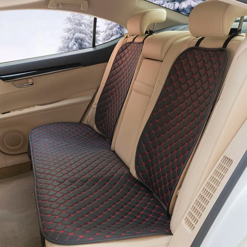 SEAMETAL PU Leather Car Seat Cover Front Rear Auto Chair Protector Backrest Waterproof Cushions Four Season for Car Accessories