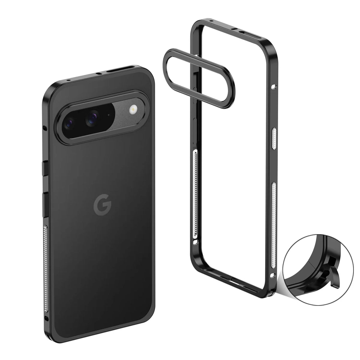 Aluminium Frame Metal Bumper Hard Case for Google Pixel 10 9 8 7 Pro Pixel 9 Pro XL Pixel 10Pro XL IPones Soft Inner Phone Cover