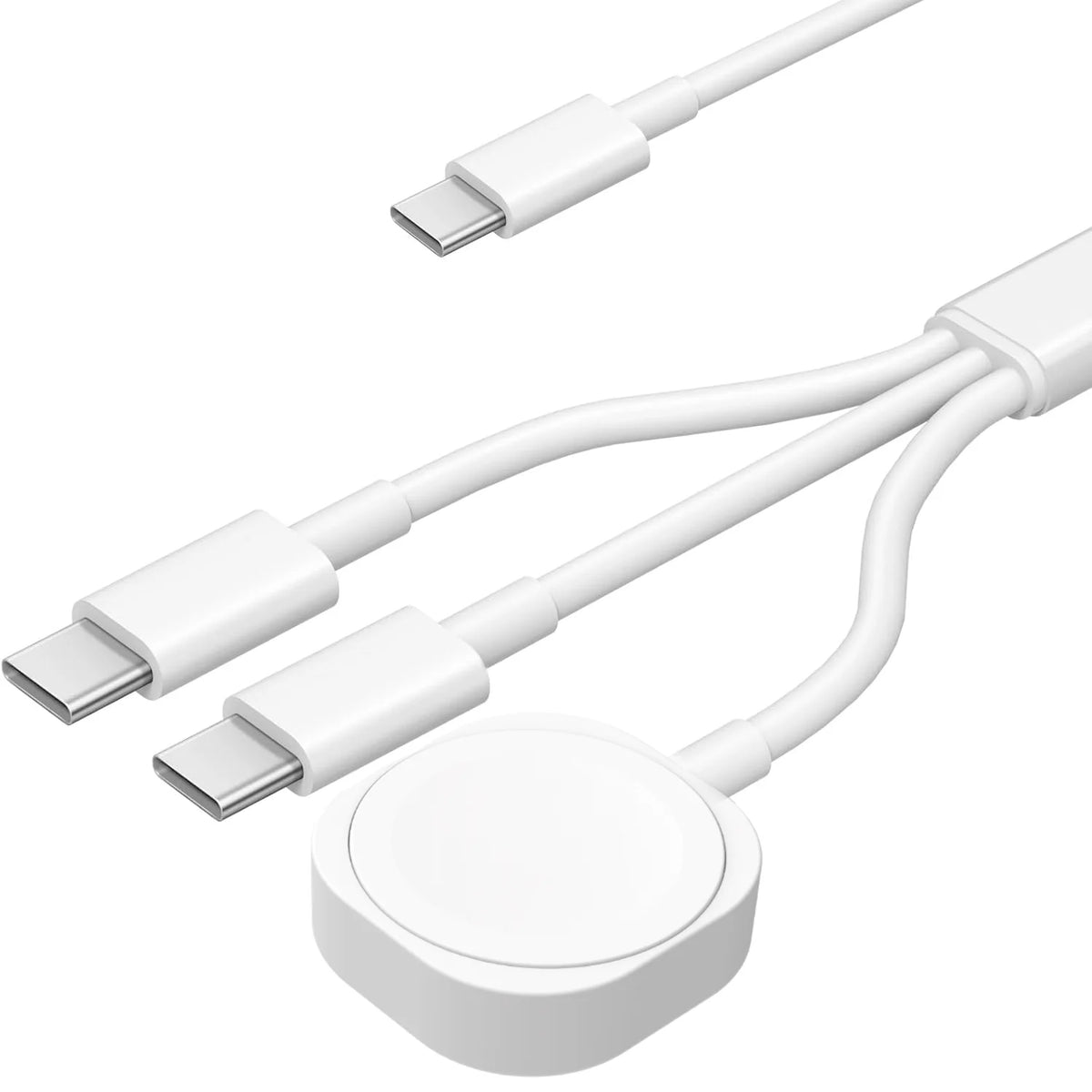 3 in 1 Magnetic Watch Charger Phone Charging Cable for iWatch 11 S10 SE Ultra & AirPods Pro 3 Dual Type C Fast Charging Station