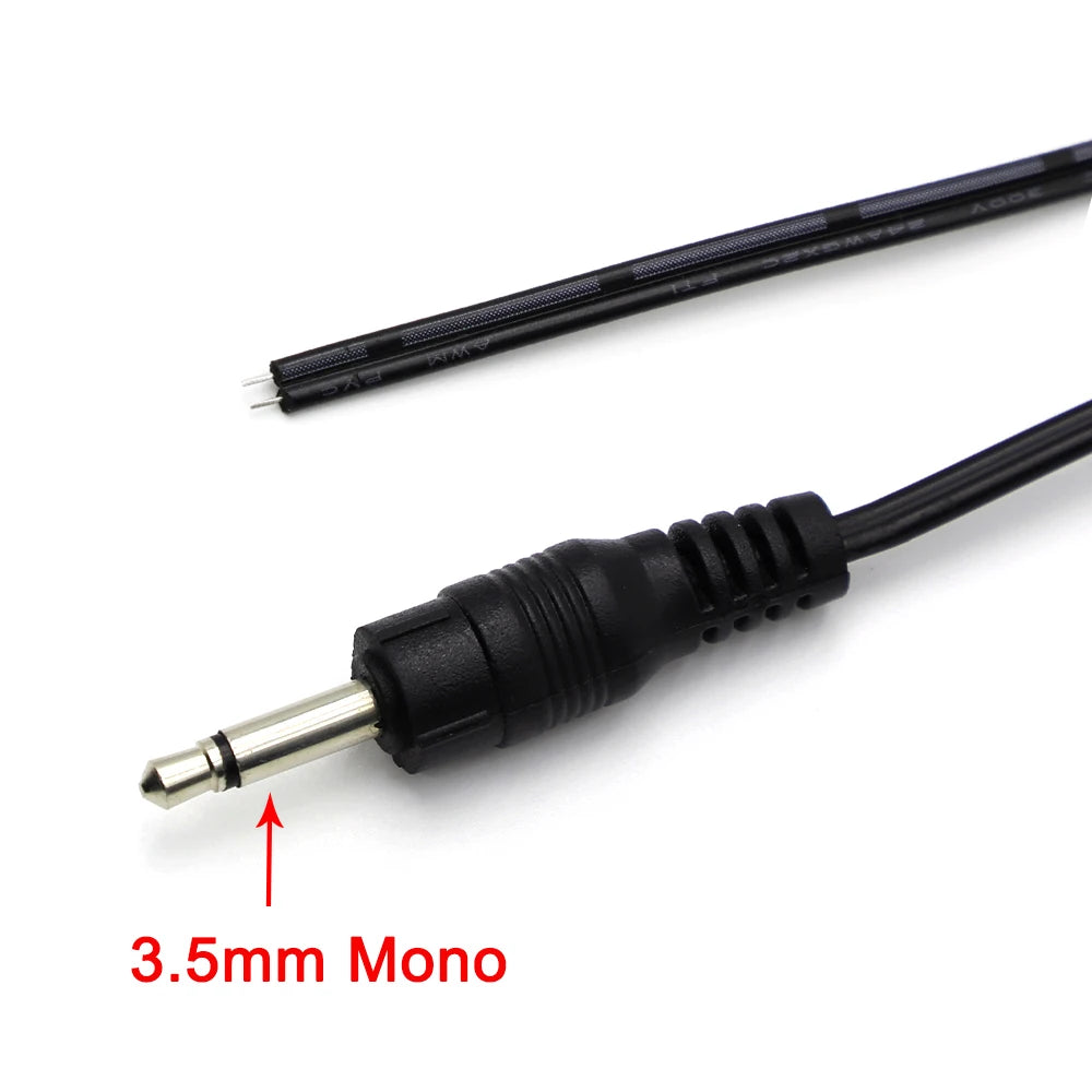 1/5/10pcs 3.5mm Mono Stereo Headset Male Plug with Cable 2 Pole 3.5 mm Audio Jack Adapter AUX Connection Cable DIY
