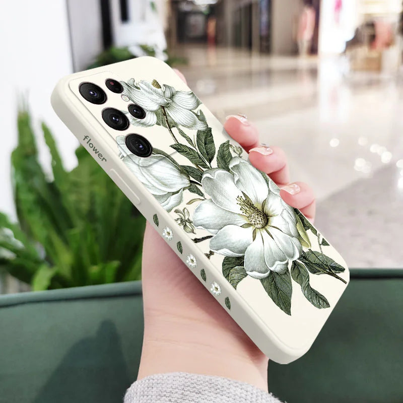 Wild Flowers Phone Case For Samsung Galaxy S25 S24 S23 S22 S21 S20 Ultra Plus FE S10 S9 S10E Note 20 ultra 10 9 Plus Cover