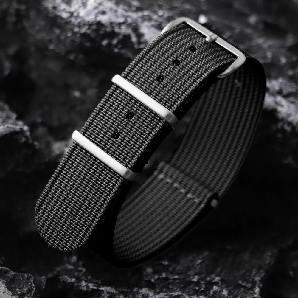 18/19/20/22mm Matte Buckle High Quality Fabric Watchband Woven Nylon Watch Strap One Piece Weave Watch Band for Omega for Seiko