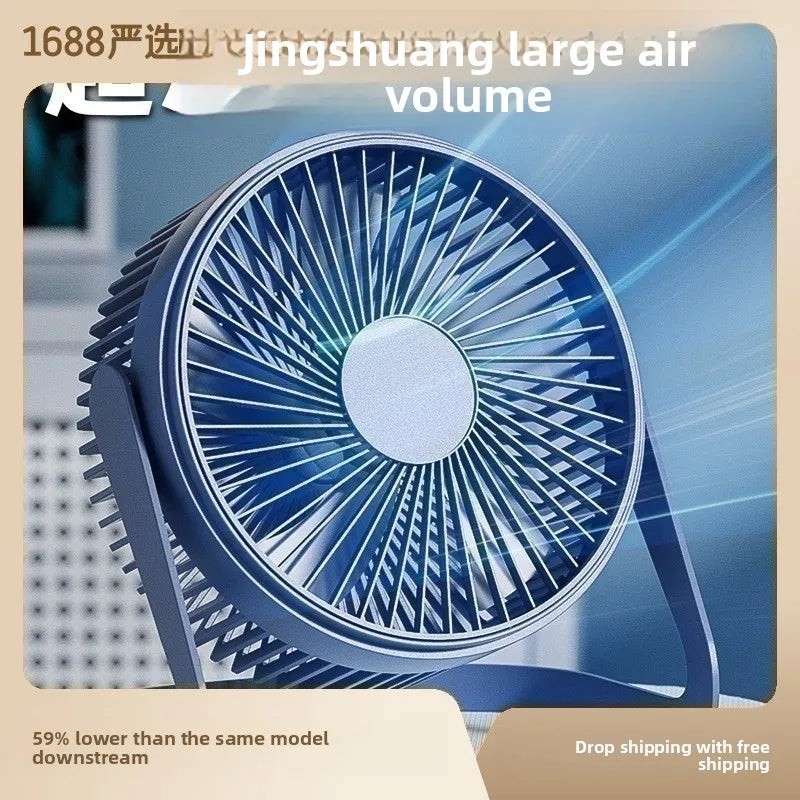 5 6 8 Inch USB Powered Mini Desktop Fan Strong Wind Quiet Portable Table Cooling Fan For Office Bedroom Dorm Student Home Use