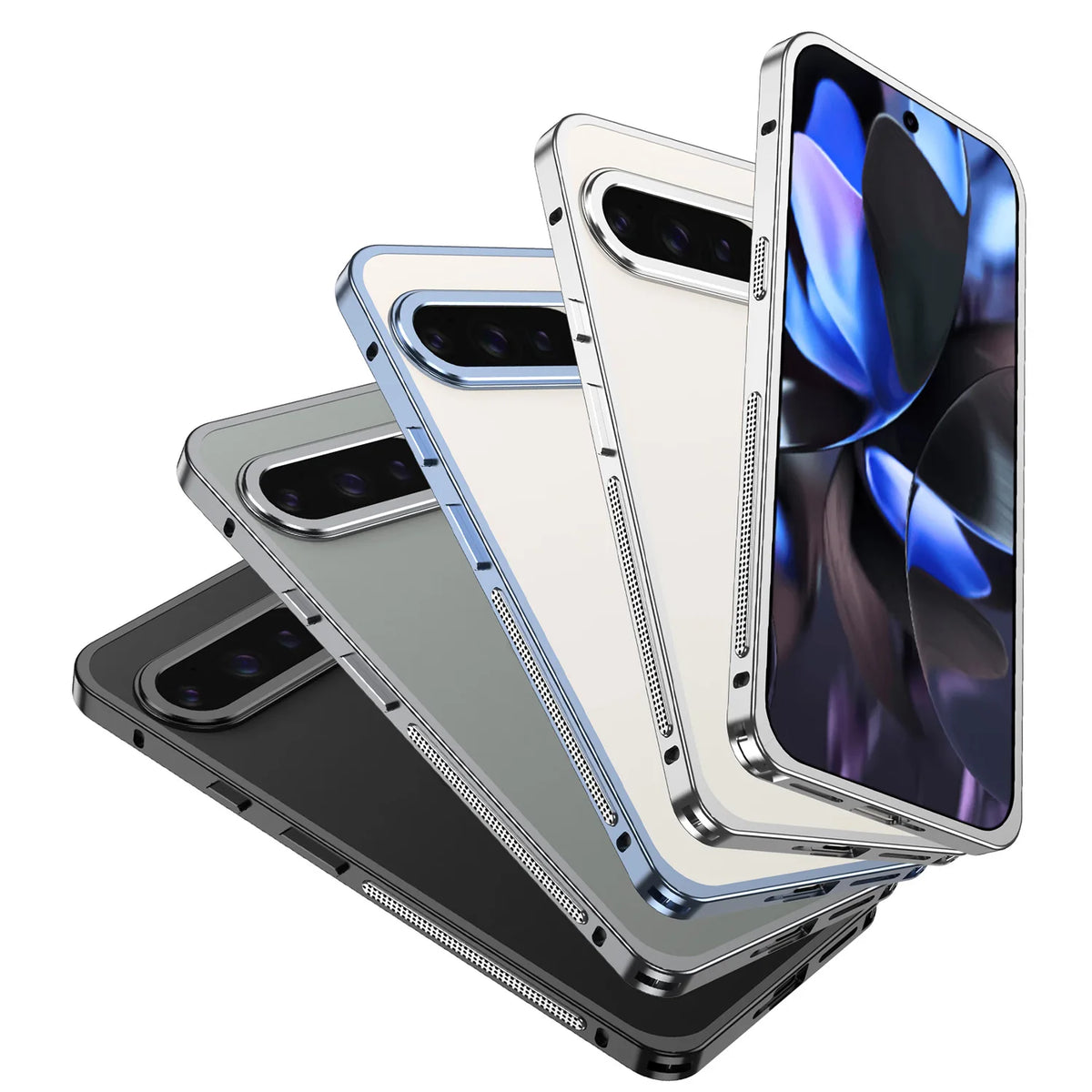 Aluminium Frame Metal Bumper Hard Case for Google Pixel 10 9 8 7 Pro Pixel 9 Pro XL Pixel 10Pro XL IPones Soft Inner Phone Cover