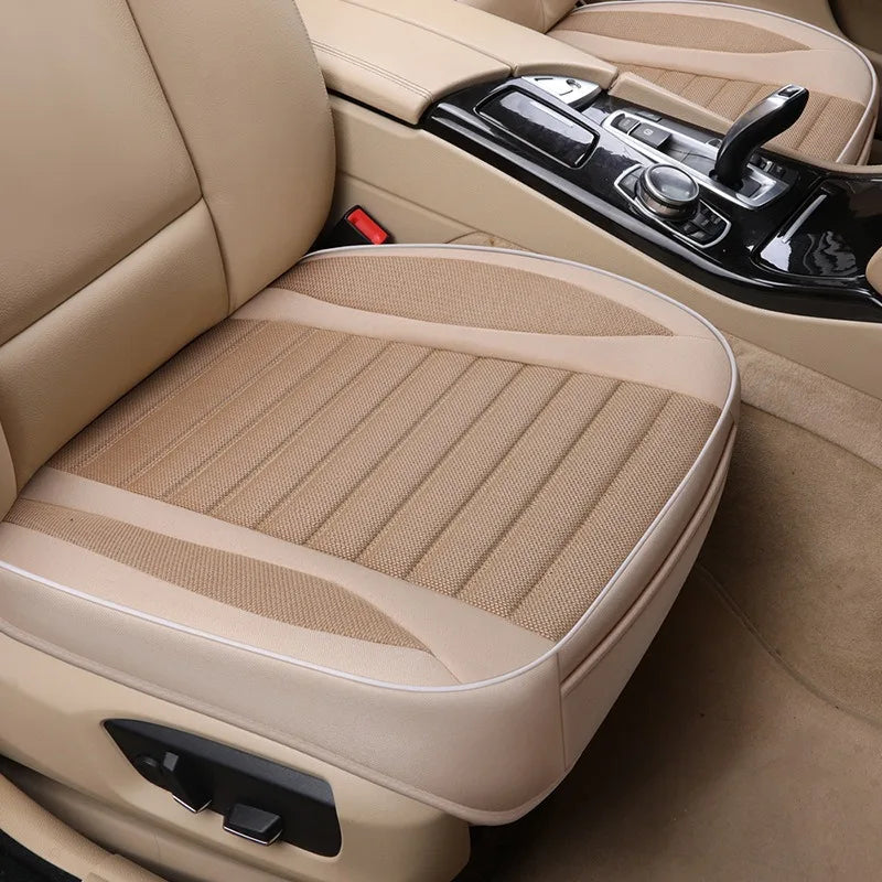 Car Seat Cover Flax Cushion Seasons Universal Breathable For Most Four-Door Sedan&SUV Ultra-Luxury Car Seat Protection
