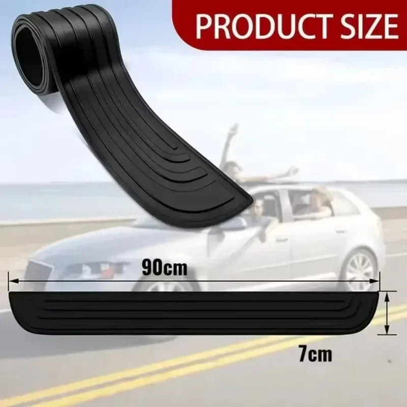 Car Trunk Sill Protector, Rear Bumper Guard, Tailgate Threshold Strip, Silicone Anti - Collision & Scratch Protection for Auto