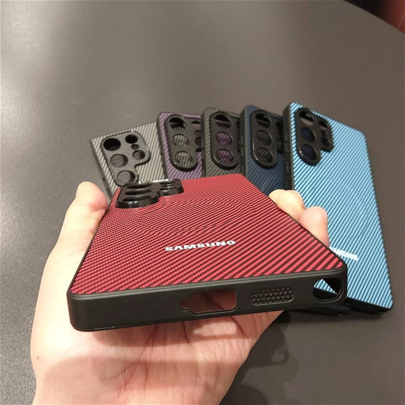 Carbon Fiber Magnetic for Magsafe Case For Samsung Galaxy S26 S25 S24 S22 S21 Ultra Plus S23 FE Wireless Charging Bumper Cover