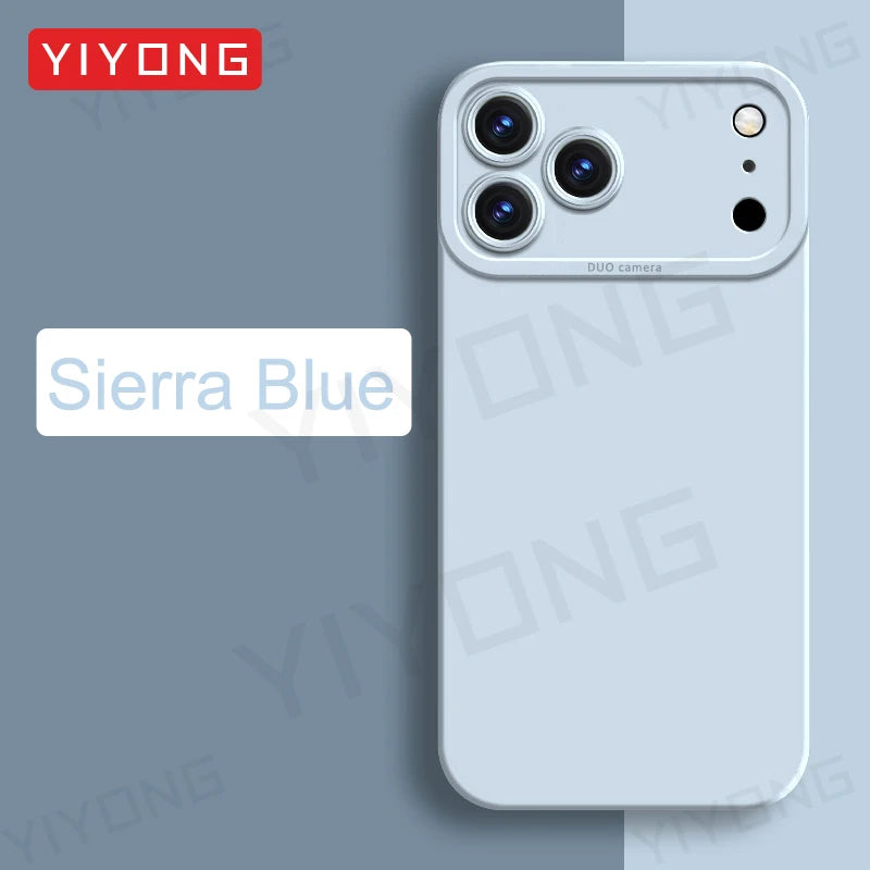For iPhone17 Pro Max Case YIYONG Original Soft Liquid Silicone Cover For iPhone 17 Air 16 16e 15 14 Plus 12 13 Mini Phone Cases