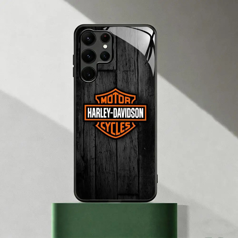 HOT Cool Brand HD-HARLEYES Phone Case For Samsung S26 S25 S24 S23 S22 S21 S20 Plus Ultra Note20 Glass Magnetic Case