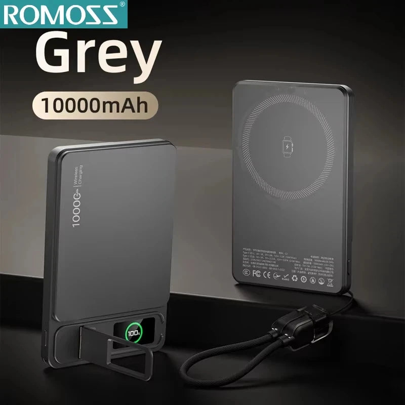 ROMOSS 500000mAh Magnetic Power Bank PD15W Wireless Fast Charging External Battery for Magsafe Powerbank for iPhone 17/16/15/14