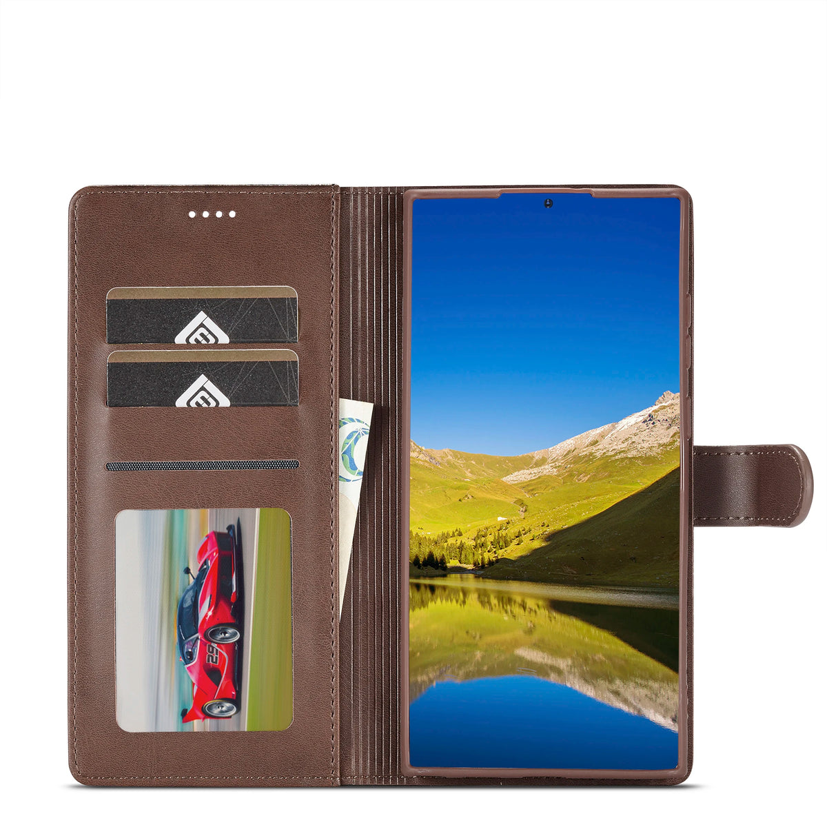 Business Leather Case for Samsung Galaxy S26 S25 Ultra S24 S23 FE S22 S21 S20 S10 Plus Note 20 + Flip Wallet Card Holder Cover