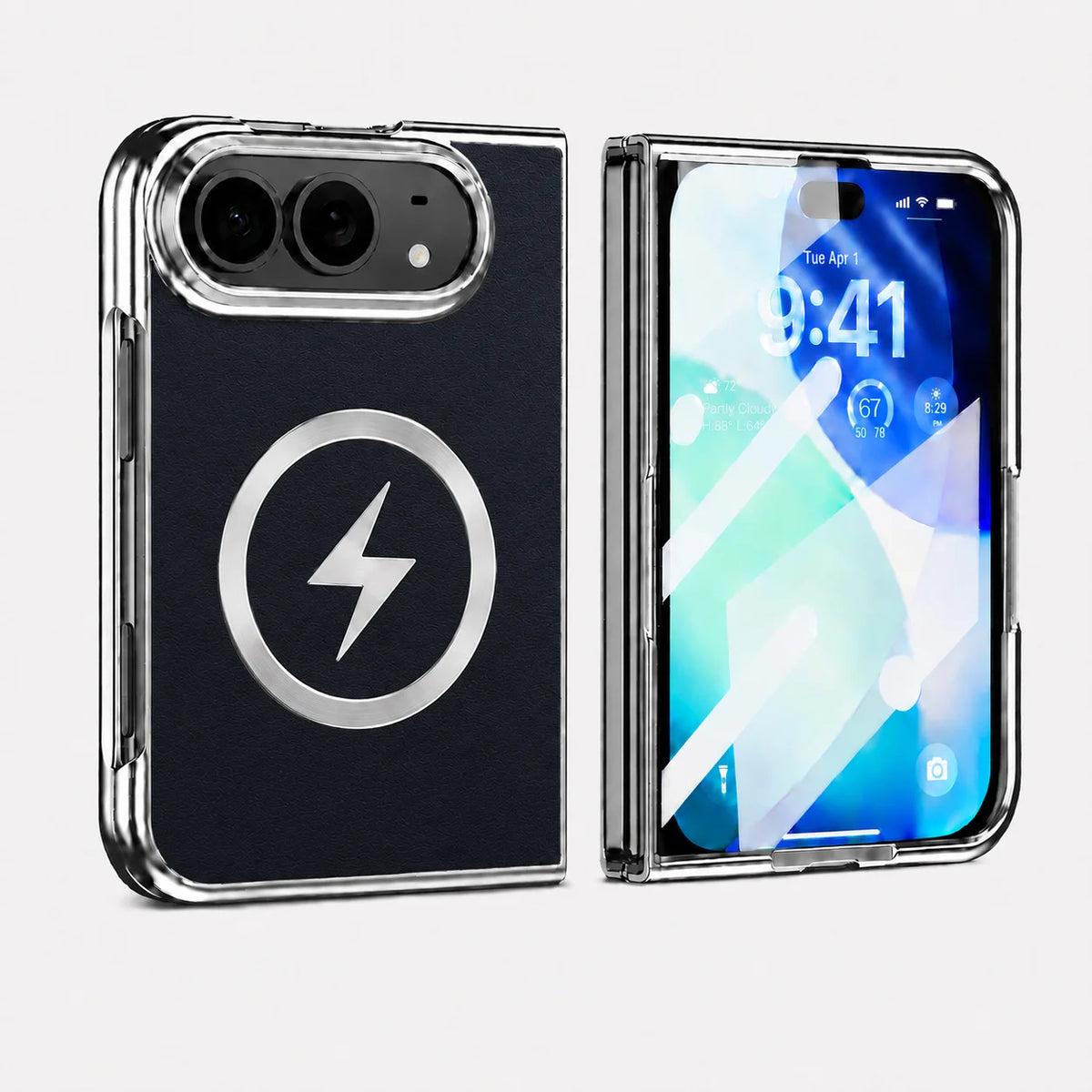 For Apple iPhone Duo case, comes with front screen protector, raised camera to prevent scratches, lightning pattern design
