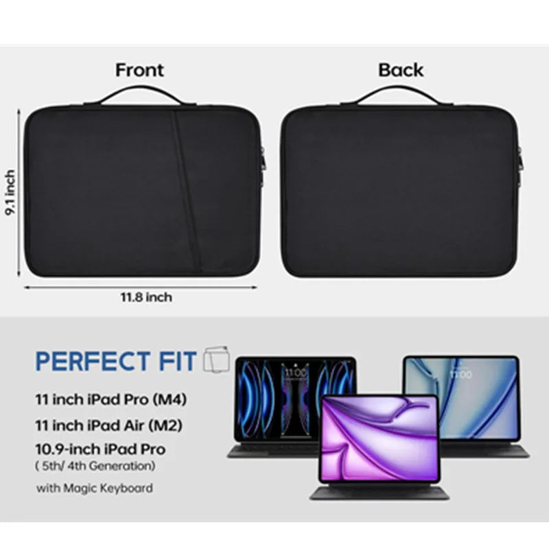 Waterproof Shockproof Handle Bag Laptop Sleeve Case for Macbook Air 11 12 13 13.6 Inch M4 M3 M2 Chip Mac Book Cover 2026
