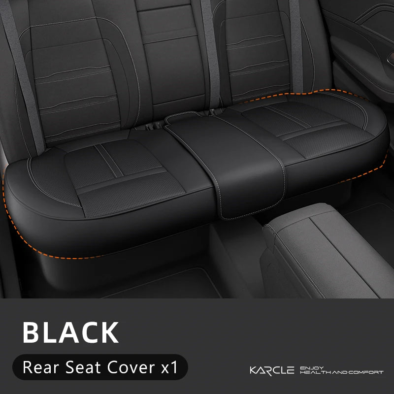 PU Leather Car Seat Cover Full Set 360°Surrounded Bottom Adjustable Back Seat Pad Waterproof Front Seat Cushion Car Accessories