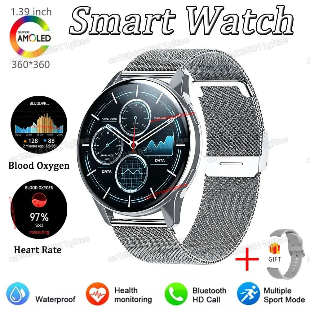 2026 New Women SmartWatch Bluetooth Call Lady Watch Sport Waterproof Heart Rate Sleep Smart Watch For Women Present Gift PKHT30