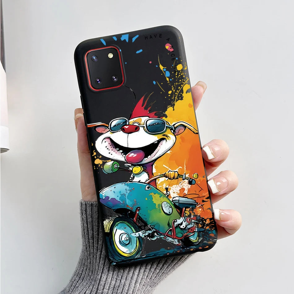 For Samsung Galaxy Note10 Lite Case SM-N770F 6.7'' Cute Bear Cartoon Cat Cover Soft TPU Phone Case For Samsung Note 10 Lite Bags
