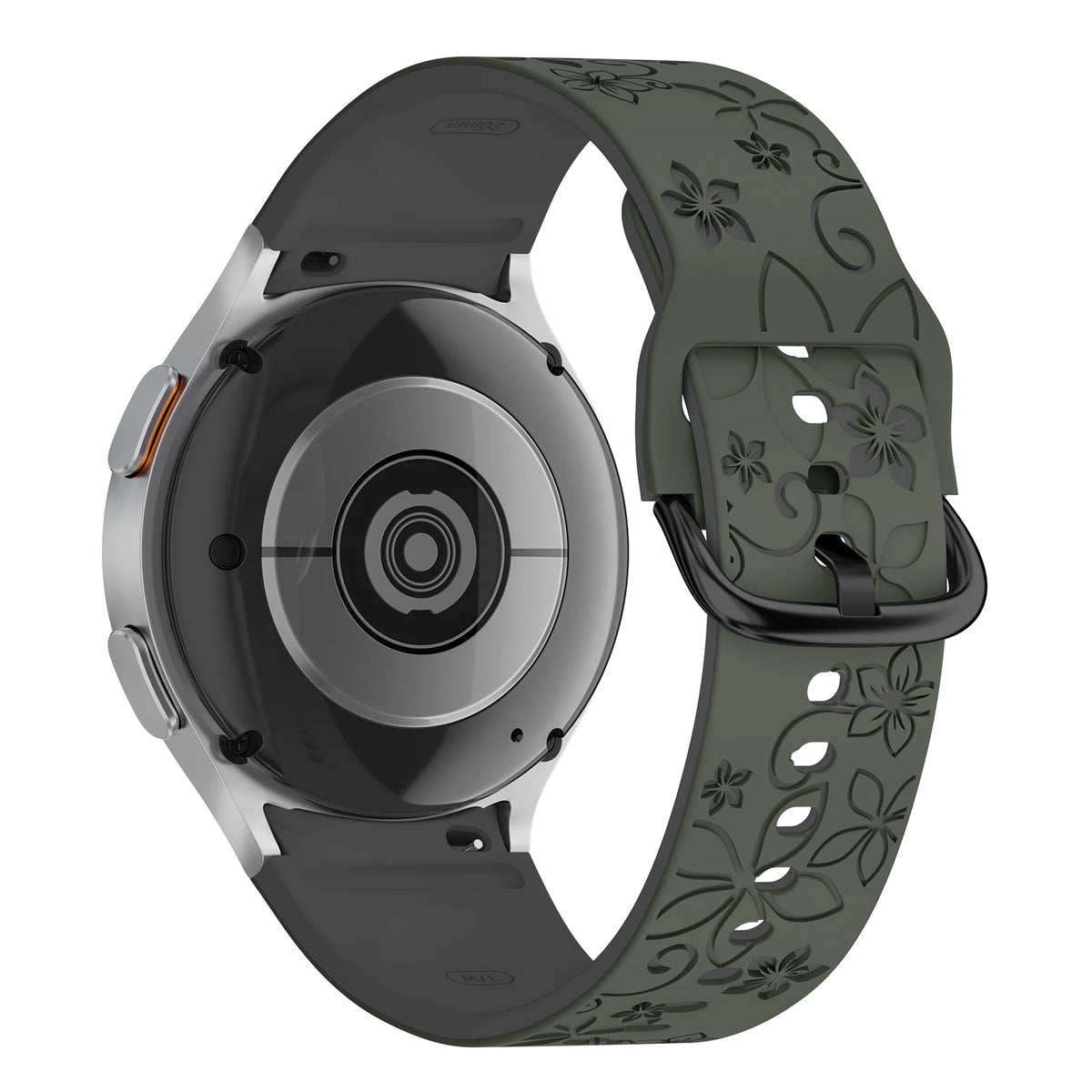 Silicone Band for Samsung Galaxy Watch 7 6 5 4 FE/5Pro 45mm No Gaps Sport Correa Engraved Galaxy Watch6 Classic 43mm 47mm Strap