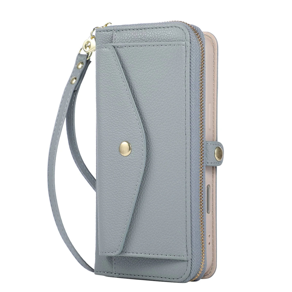 WEFOR Crossbody Wallet Case for Samsung Galaxy S26 S25 Edge S24 S23 FE S22 S21 S20 Ultra, Strap Card Holder Kickstand Mirror