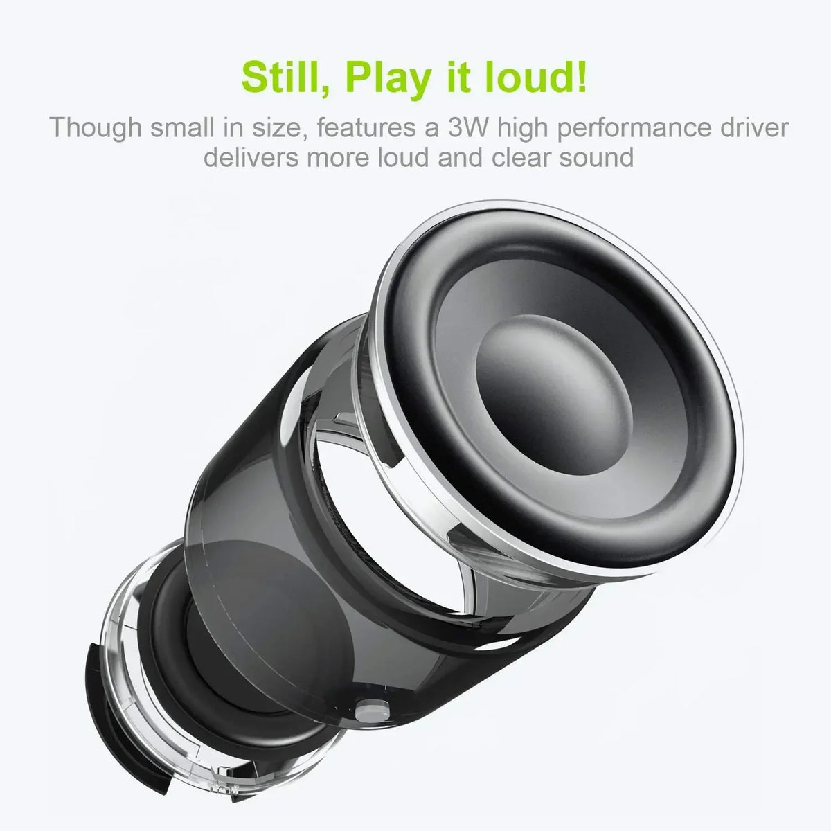 Mini Bluetooth A106 Pro Speaker with Custom Bass Radiator, IPX7 Waterproof, Super Portable Speakers, Travel Case Packed