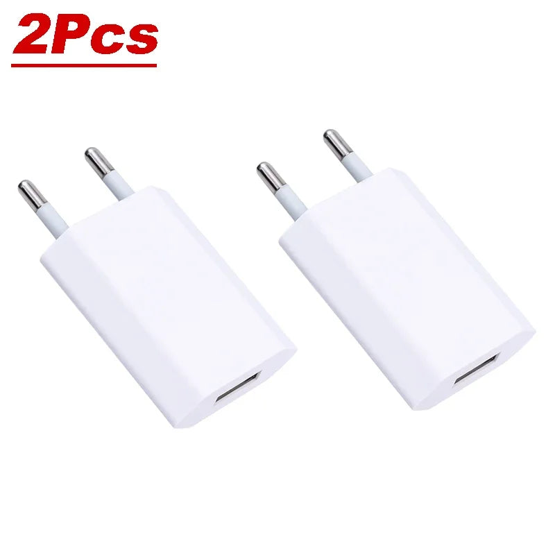 NNBILI 1-5Pcs Universal 5V 1A EU Plug USB Wall Phone Charger For iPhone Samsung Xiaomi Redmi Google Huawei Charger Power Adapter
