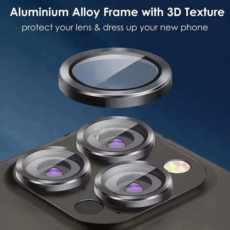Metal Camera Lens Protector Glass For iPhone 16 17 15 13 18 11 12 14 Pro Max Air Back Lens Protection Film For iPhone 12 13 Mini