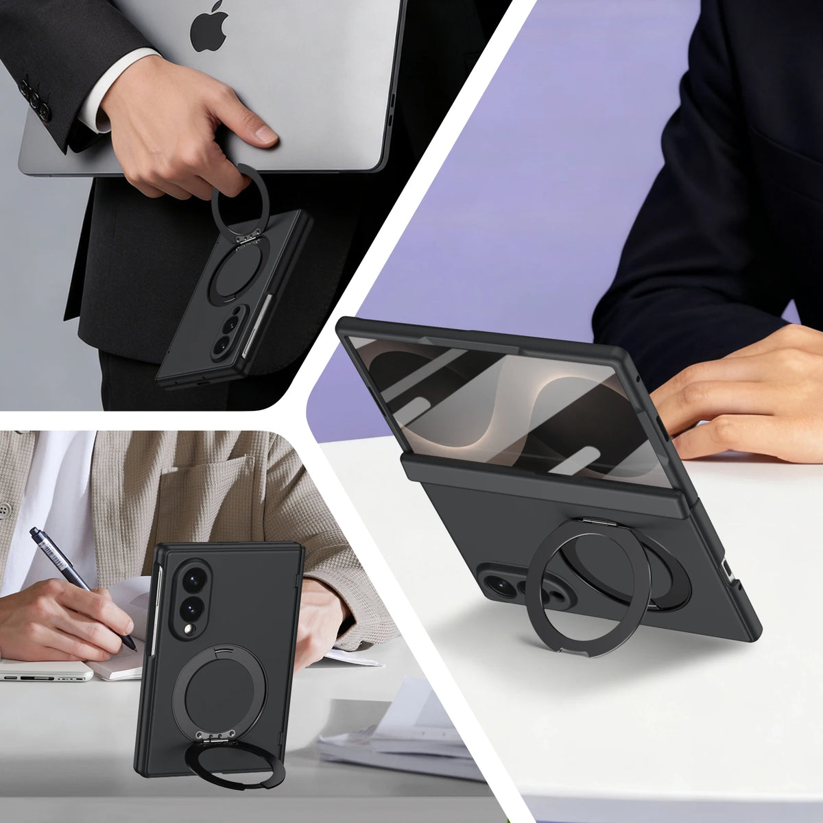 Drop Protective Funda Case for Samsung Galaxy Z Fold 8 5G Fold8 Ultra Fold7 Fold6 Fold5 Fold 7 6 5 Magnetic Ring Full Body