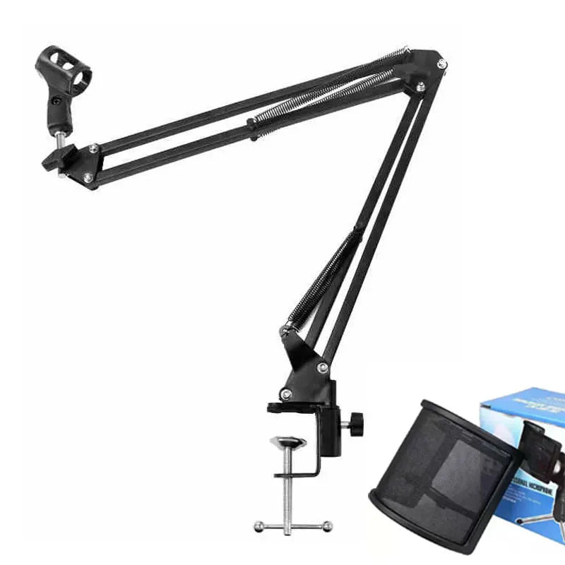 NB-35 Microphone Stand Professional Scissor Arm Stand With Microphone Pop Filter For Mic Bracket With Shock Mount