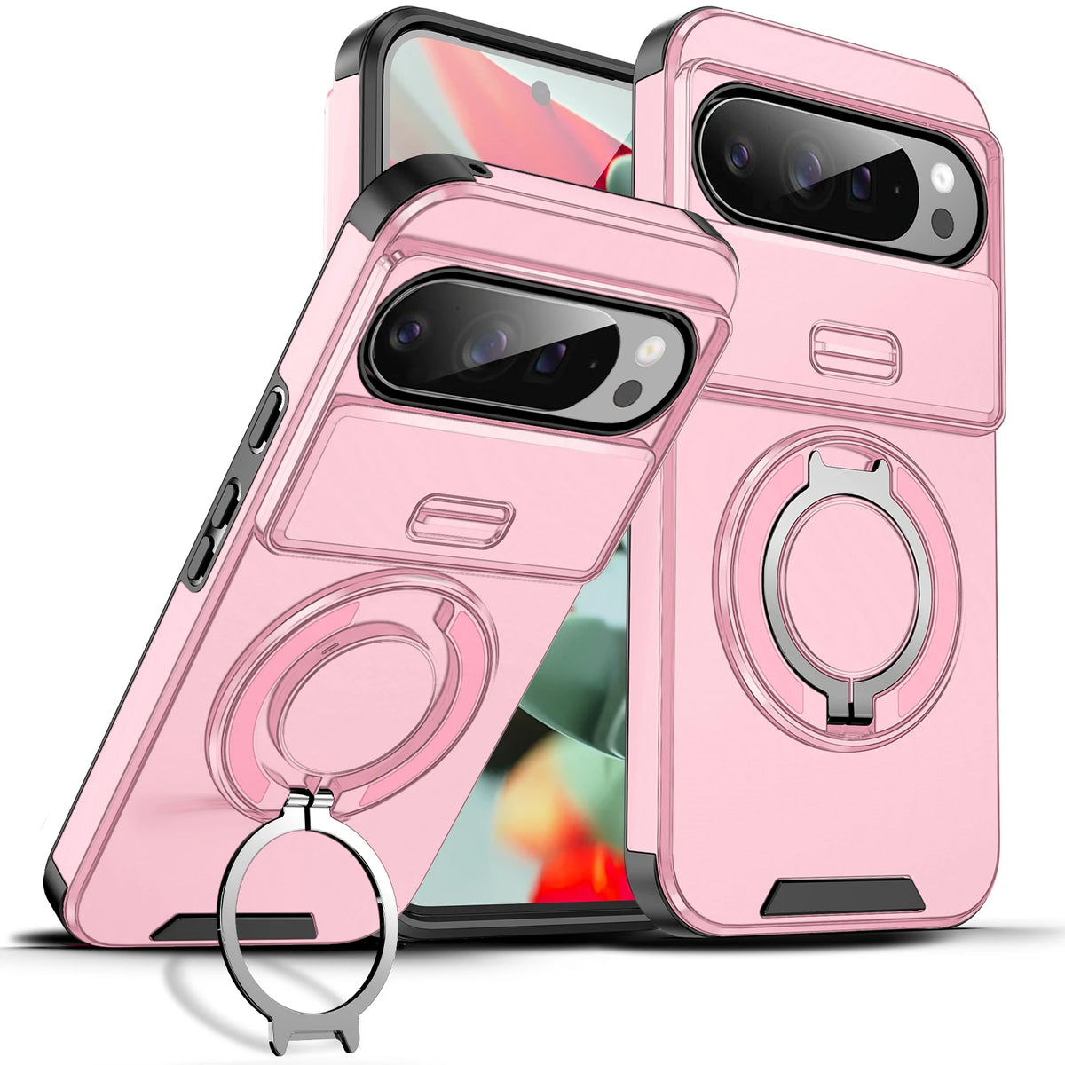 Luxury Shockproof Armor Case For Google Pixel 11 10 9 7 Pro XL 8A 9A 8Pro 11Pro Anti-fall Support Car Mount Adsorption Cover