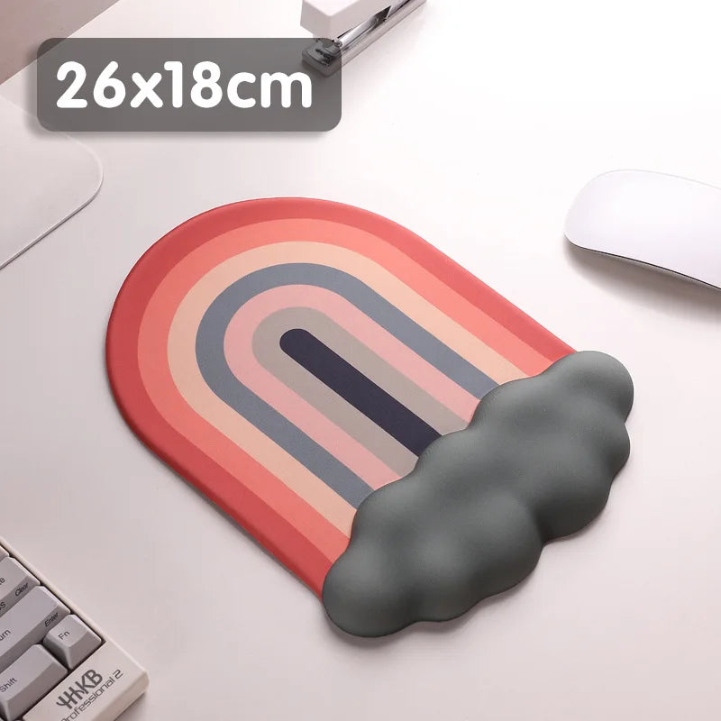 Rainbow Mouse Pad Wrist Rest for Computer Laptop Keyboard Desktop Pad Ergonomically Designed to Reduce Wrist Fatigue Mouse Pad