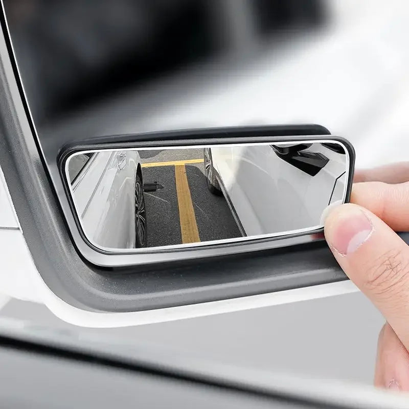 Adjustable blind spot mirror for car, 360 degree auxiliary convex mirror, round frame, wide angle, for reverse, 2 pieces