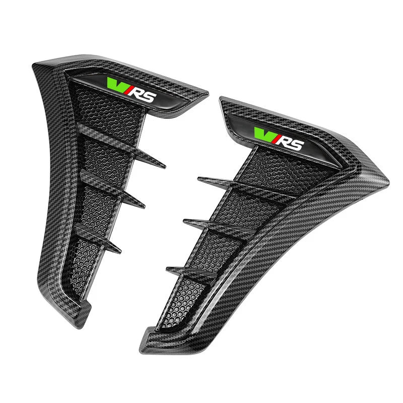 2pcs Carbon Black Car Side Wing Fender Sticker Decals Body For Skoda Fabia 1 2 Octavia a7 RS Superb Rapid Yeti Karoq Vision