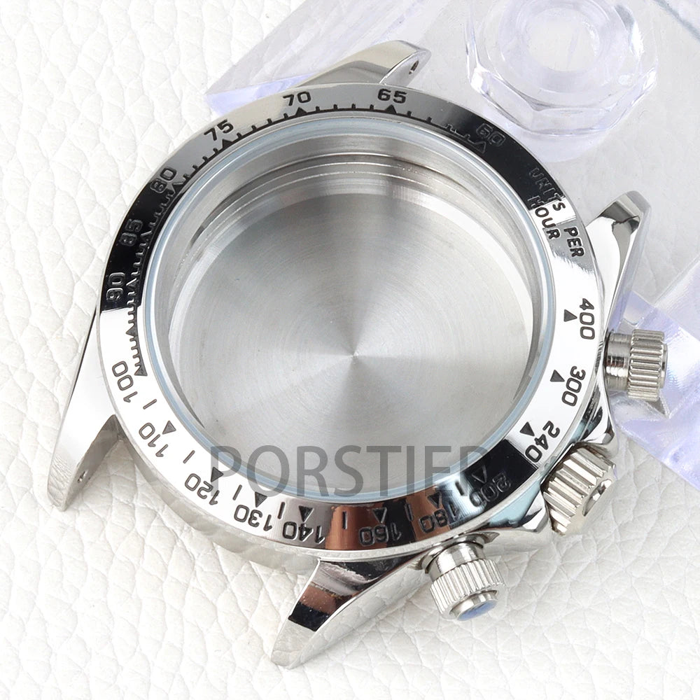 40mm VK63 Watch Case 100m Waterproof for Daytona VK63 VK64 Movement 316L Stainless Steel Presidential/Jubilee/Oyster Bracelet