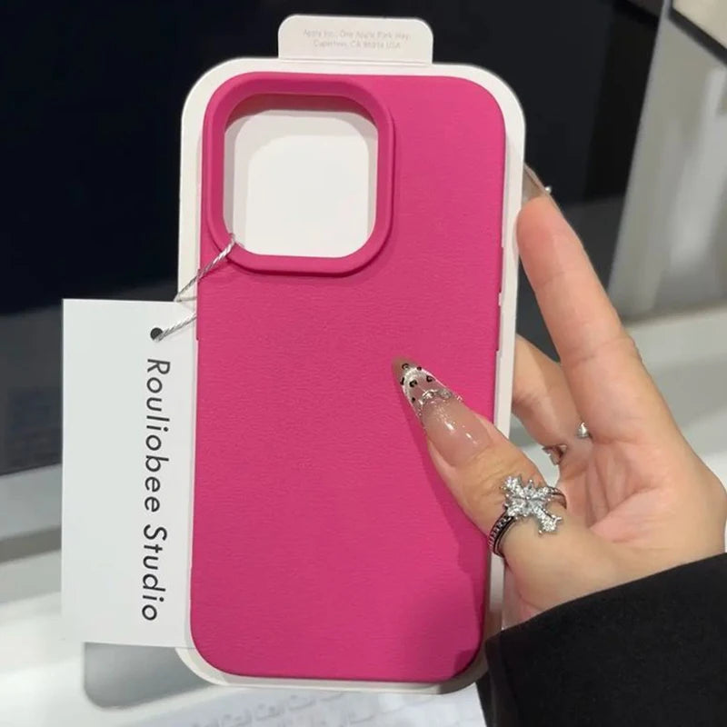 Soft Candy Lichee Pattern Silicone Case For iPhone 17 Air 16 11 12 13 14 15 Pro Max Cases For IPhone 16 Plus X XS XR 16E Cover