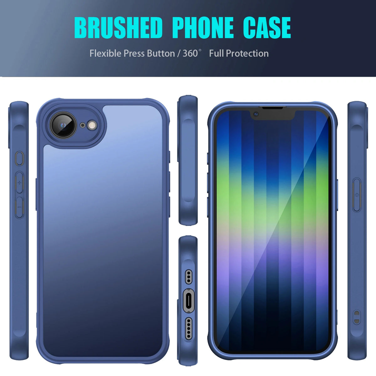 Retro Case for iPhone 17e / 16e , Hard PC Translucent Matte Back & Soft TPU Side Shockproof Proteciton cover for Apple iPhone17e