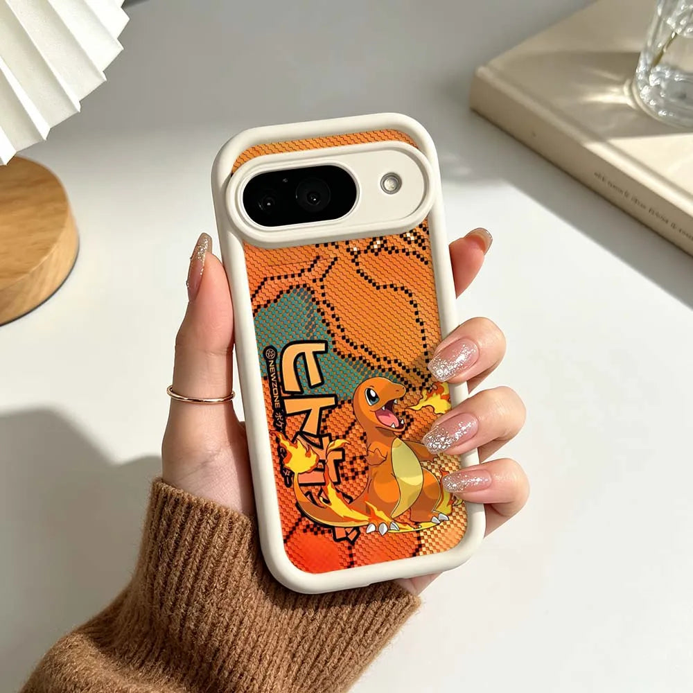 P-Pokemons R-Rayquazas Luxury For Google Pixel 10 9 8A 8 7 7A Pro XL 5G Eye Ladder Soft Silicon Shockproof Cover Phone Case