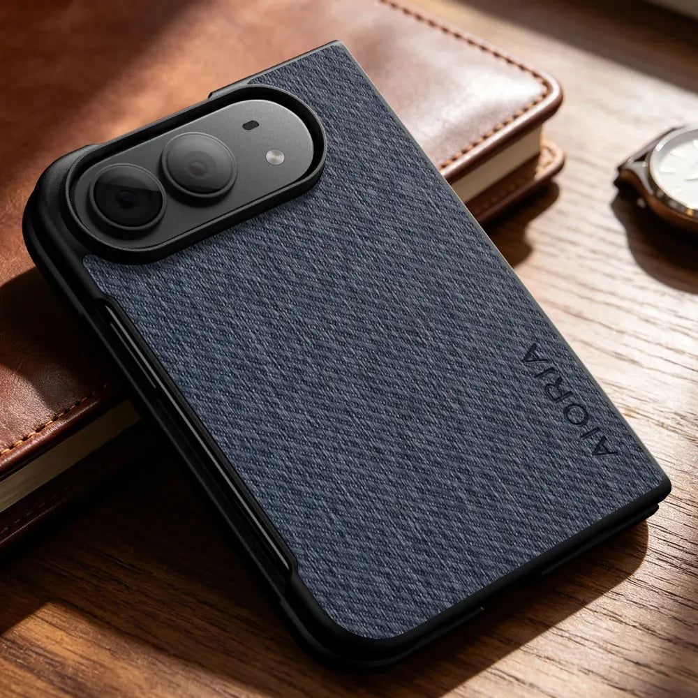 Case for iPhone Duo Ultra Fold coque Luxury Vintage cloth pattern leather Skin Phone cover funda for iphone duo case