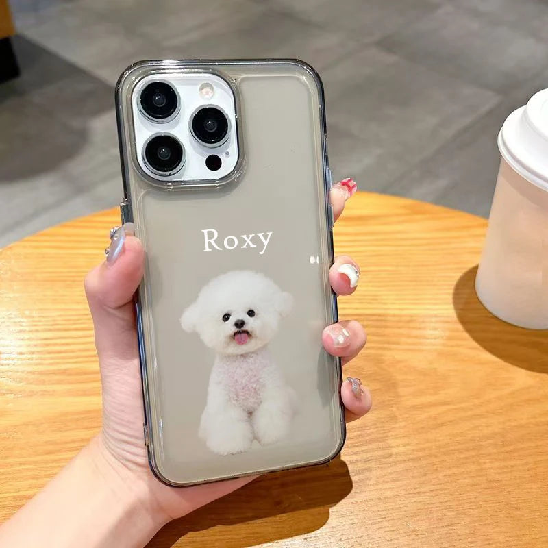 Personalized Customized cute pet photo phone clear soft case Compatible with iPhone17 16 15 14 13 12 11 ProMax Plus