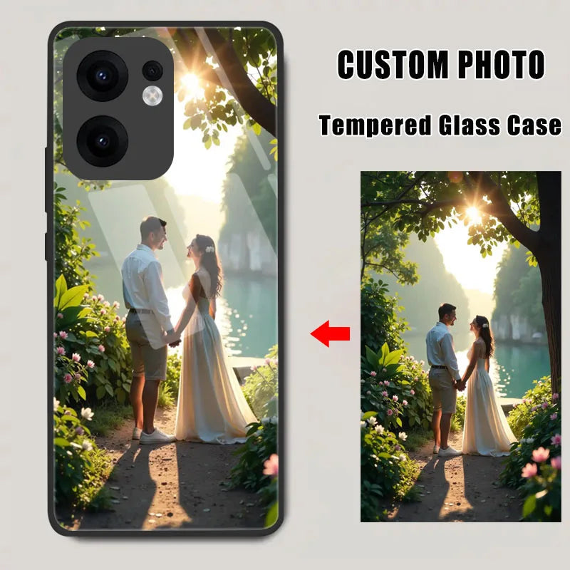 Tempered Glass Case For OPPO Reno 14F 13F 11 14 12 13 Pro 12F 11F A78 A79 5G 7 4G 5 6 Lite Custom Personalize Photo DIY Cover