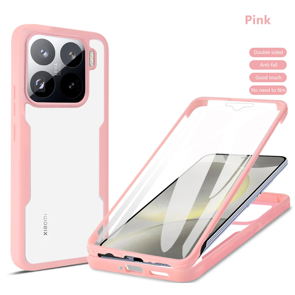 For Xiaomi 15T 14T 13T Pro Anti Fall 360 Fully Wrapped Phone Case For Xiaomi 17 Pro Max 15Pro 14 15 Ultra Transparent Phone Case