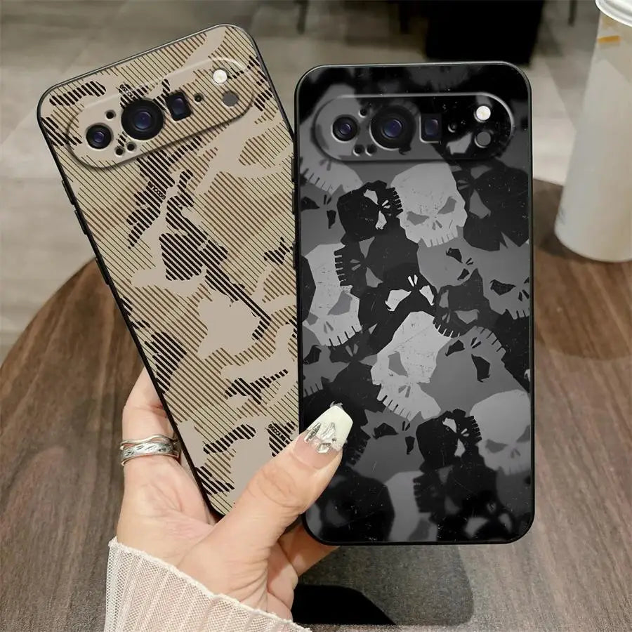 Camouflage Pattern Soft Shell Case for Google Pixel 8a 6a 7a 6 7 8 Pro 9a 10 9 Pro XL