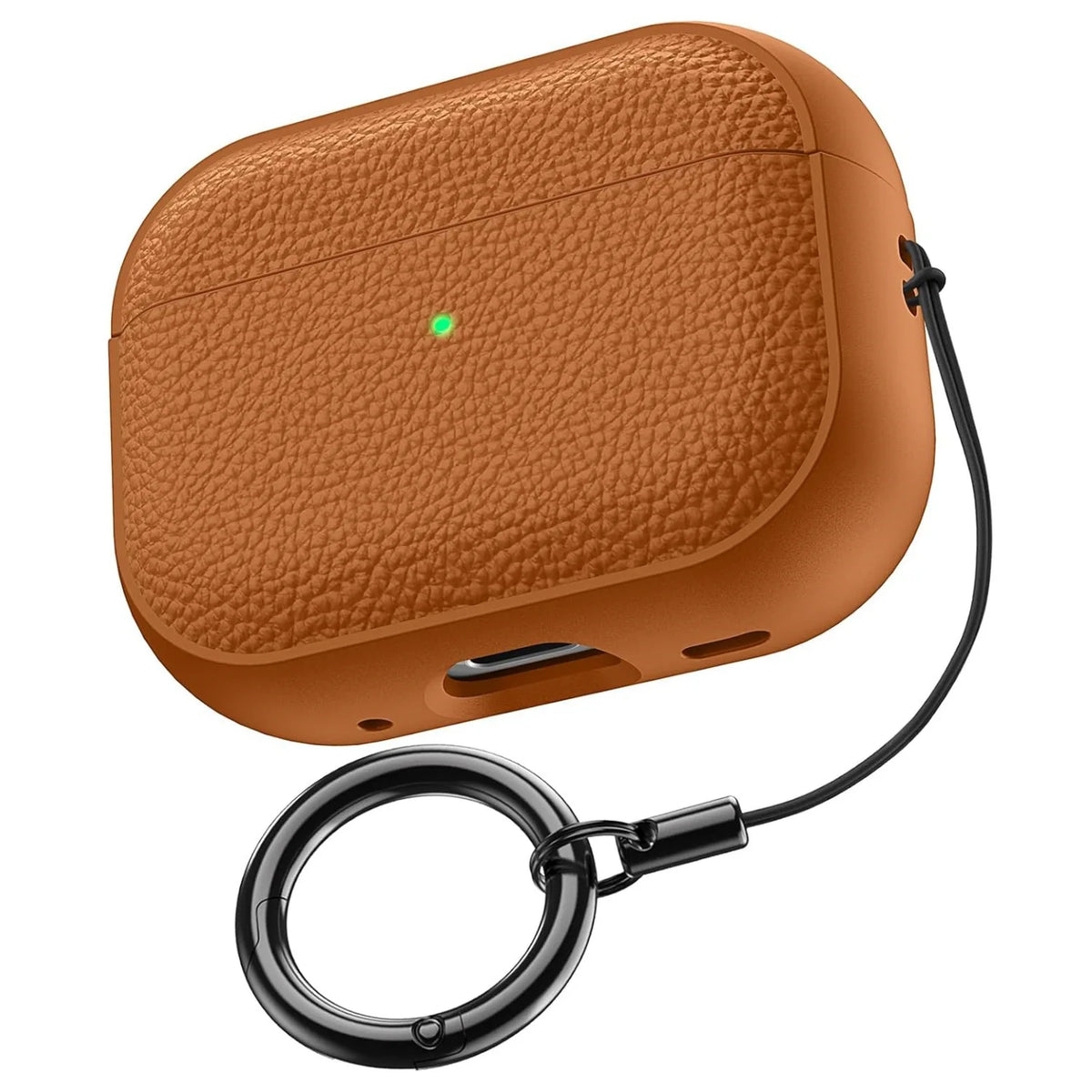 For AirPods 5/4/Pro 3 Leather Pattern TPU Earphone Accessories Full Protective Case with Keychain for AirPods 5/4/Pro 3/Pro 2