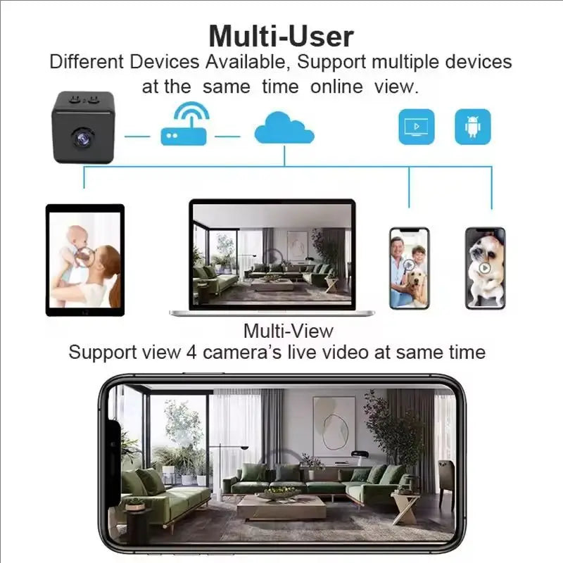 1080p Mini Camera Home Small Wireless Wifi Camera Outdoor Upgraded Baby Pet Motion Detection Security Night Vision Camera