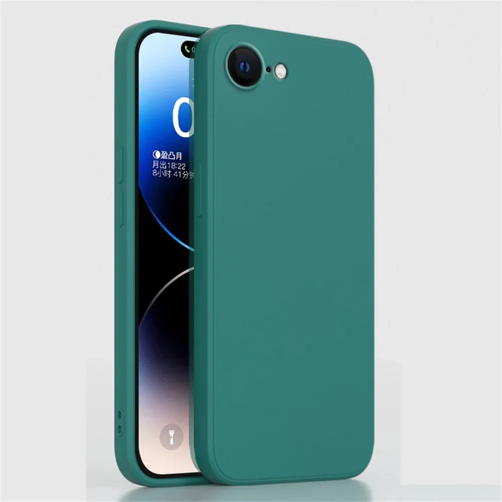 Luxury Phone Case For iPhone 16E For Apple iPhone 16E Cover 6.1 inch Original Liquid Silicone Rubber Shockproof Bumper Cover