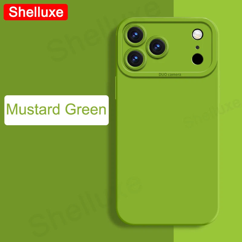 Silky Feel Liquid Silicone Soft Case Shelluxe For iPhone 17 17e 16 16e 15 14 13 Pro Max iPhone17 Air iPhone16 Plus Phone Cases