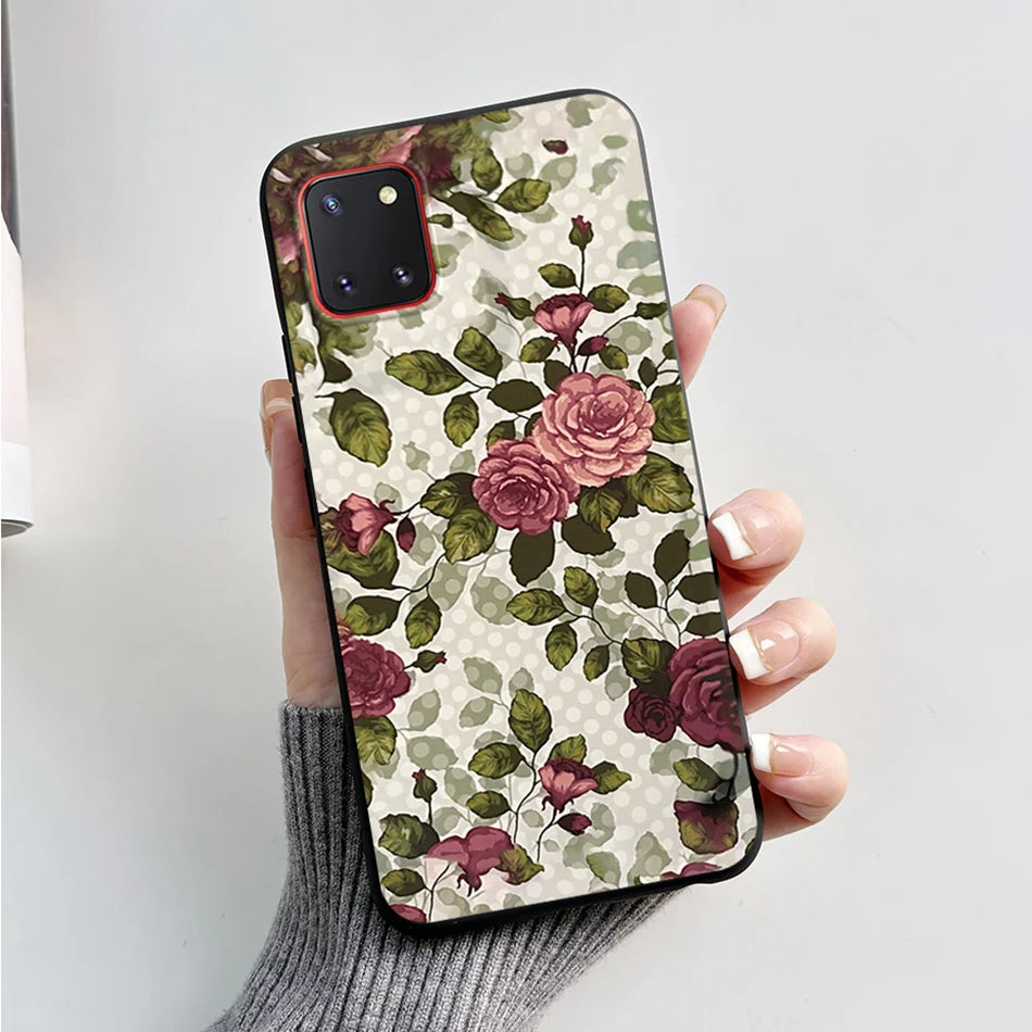 For Samsung Galaxy Note10 Lite Case SM-N770F 6.7'' Cute Bear Cartoon Cat Cover Soft TPU Phone Case For Samsung Note 10 Lite Bags